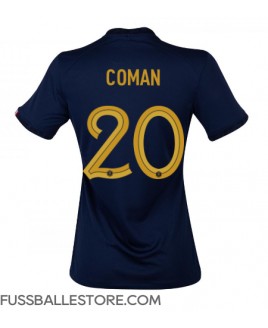 Günstige Frankreich Kingsley Coman #20 Heimtrikot Damen WM 2022 Kurzarm
